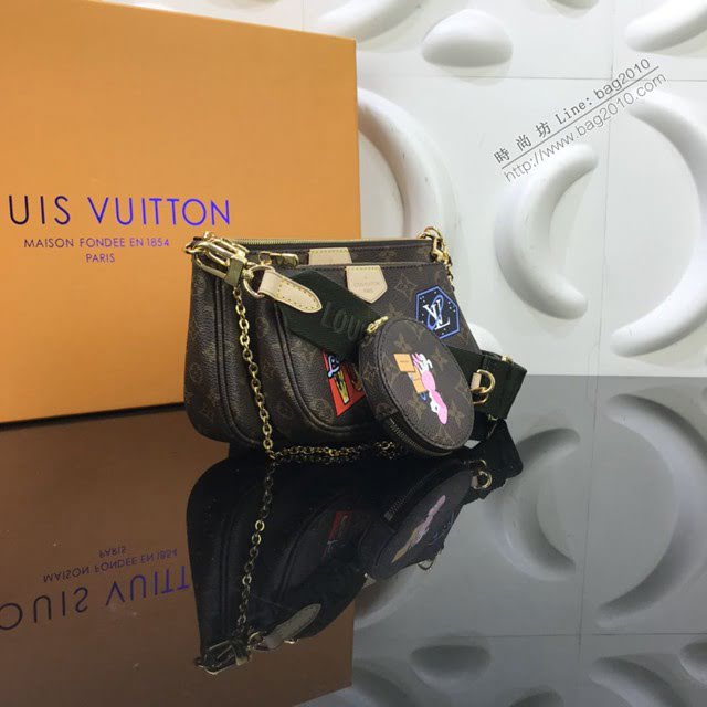 LV包包 LV新款女包 M44823 Multi Pochette Accessoires手袋 LV新款三合一女士斜挎包  ydh3741